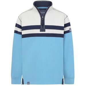 Lazy Jacks Mens Quarter Zip Sweatshirt / Ocean